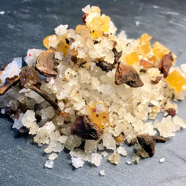 Sel à l'anis et orange confit